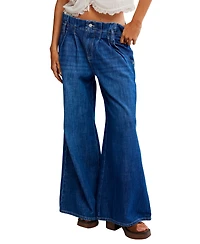 Free People Juniors' Forager Super Wide-Leg Jeans
