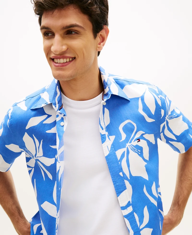 Tommy Hilfiger Men's Flower Print Button-Down Shirt