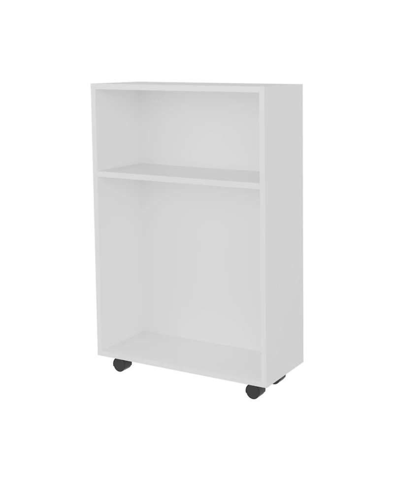 Fm Furniture Concho Rolling Storage Cart, Versatile Compact Design for Easy Bathroom and Home Organization