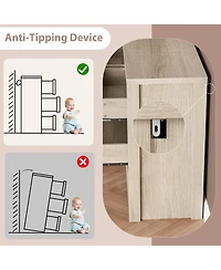 gaomon 7 Drawer Dresser for Bedroom, Wide Wood Chest of Drawers Handle Free