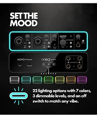 Movo Music Audio Interface Bundle with Usb Interface, Dynamic Microphone, and Boom Arm
