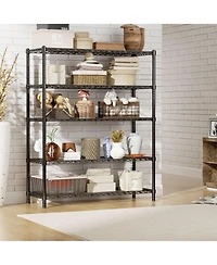 Lovmor -Tier in W x in H x 20 in D Height Adjustable Garage Wire Shelving Unit