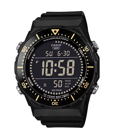 Casio Men's Japanese Quartz Black Resin Watch 47.3mm