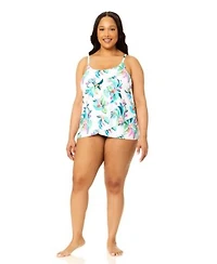 Island Escape Plus Size Scoop Neck Cape Town Tankini Swimsuit Bottoms