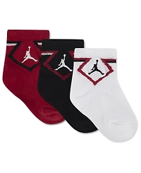 Jordan Baby Boys' Diamond Ankle Socks, 3-Pack Set