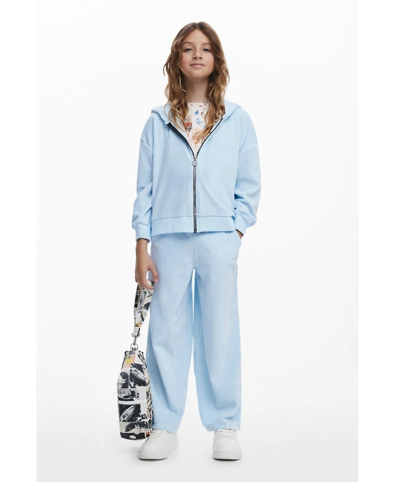 Desigual Girls Girls's Hoodie with ears and strass logo