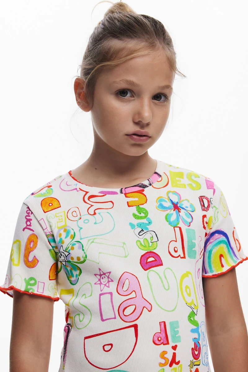 Desigual Girls Girls's Short dress with lettering