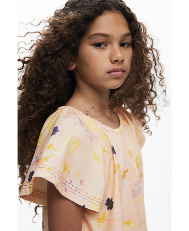 Desigual Girls Girls's Floral short-sleeve dress