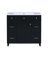 Streamdale 36" Vanity Set with Sink Black Shaker, Soft Close