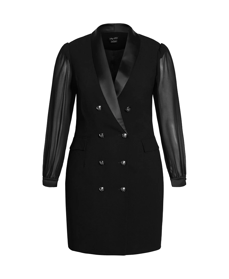 City Chic Women's Tux Seduction Mini Dress
