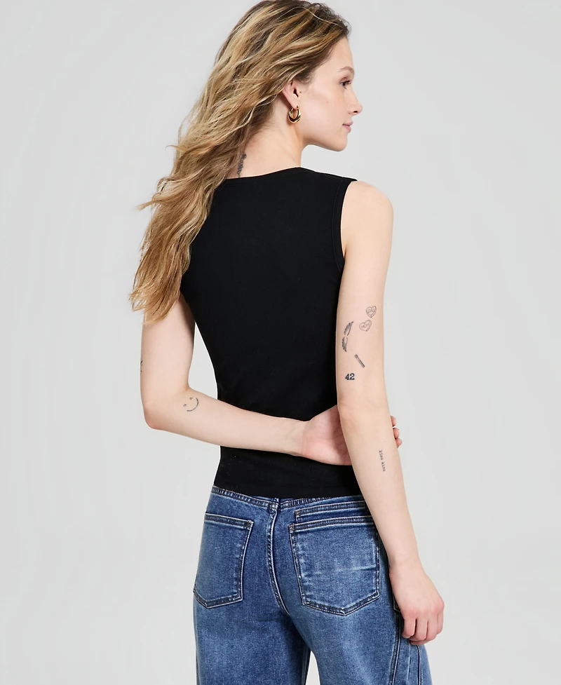 And Now This Women's Ribbed Seamless Square-Neck Tank Top, Created for Macy's
