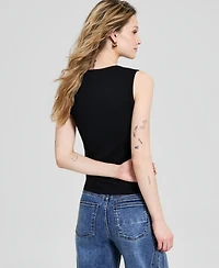 And Now This Women's Ribbed Seamless Square-Neck Tank Top, Created for Macy's