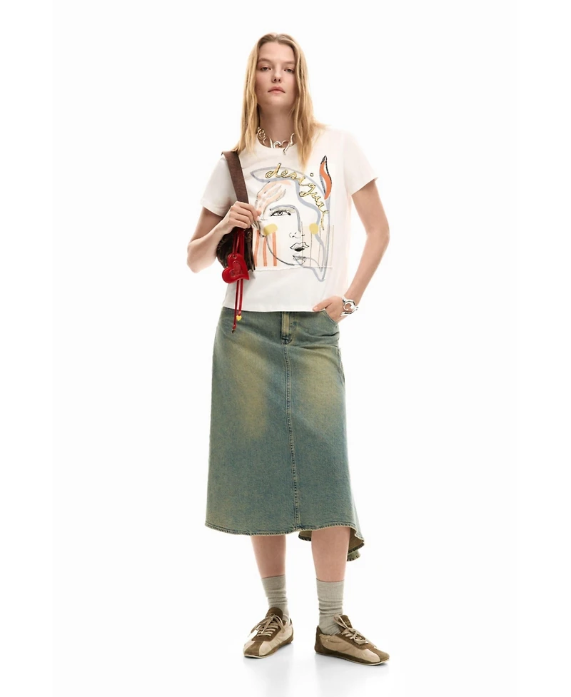 Desigual Women's Logo face t-shirt
