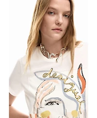 Desigual Women's Logo face t-shirt