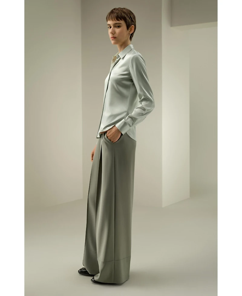 Lilysilk Women's Elegant Silk Slim Fit Shirt