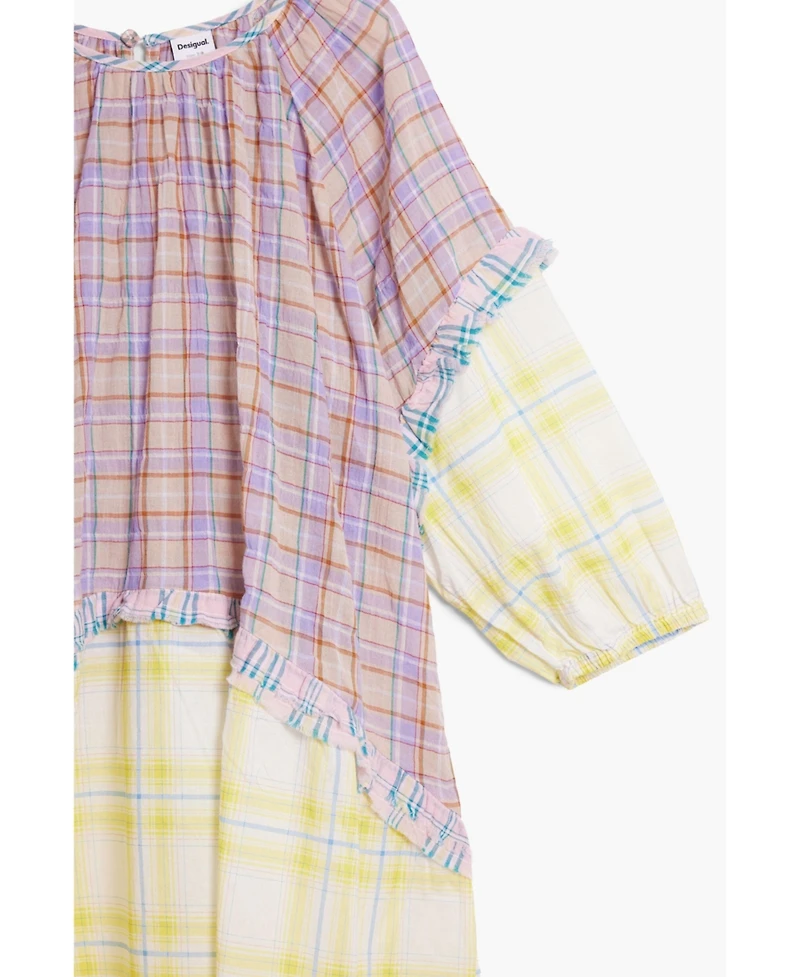 Desigual Girls Girls's Checkered dress with ruffle