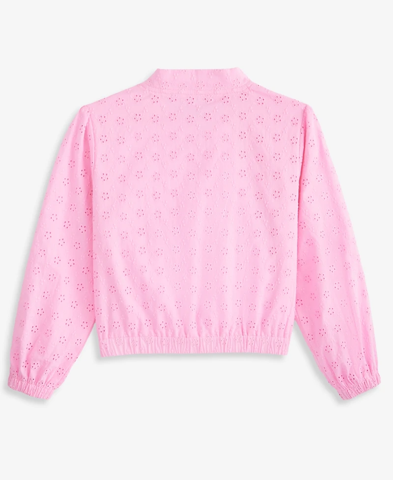 Epic Threads Girls' Toddler 12M-5T Cotton Eyelet Bomber Jacket, Macy's Exclusive