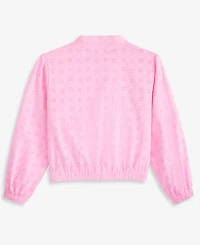 Epic Threads Girls' Toddler 12M-5T Cotton Eyelet Bomber Jacket, Macy's Exclusive