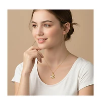 GiGiGirl Kids/Teens Personalized 14K Gold Plated Initial Pearl Pendant Necklace