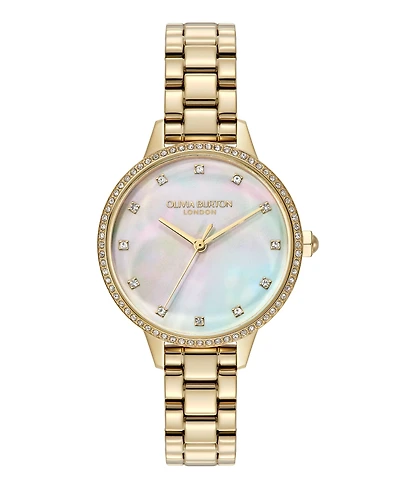 Olivia Burton Women's Captivate Gold Tone Stainless Steel Bracelet Watch, 34mm