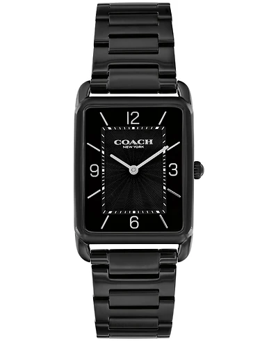 Coach Unisex Elliot Ionic Plated Black Stainless Steel Bracelet Watch, 32x26mm