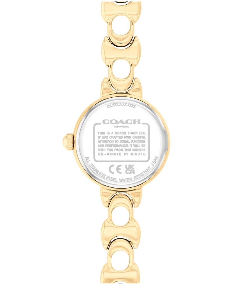 Coach Women's Iris Gold Tone Stainless Steel Bracelet Watch, 22.5mm