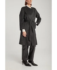 1982 Women's Cashmere Belted Lapel Coat