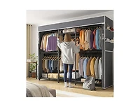 Raybee Clothes Rack with Cover,Clothing Racks for Hanging Clothes,Portable Closet, Adjustable,Metal,Max Load 900lbs