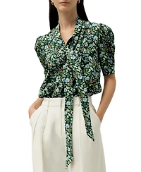 Lilysilk Women's Puff-Sleeve Blouse - Made With Liberty Fabric