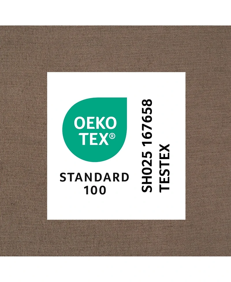 Town & Country Basics Selena Coffee Brown Solid Linen Texture Room Darkening, Grommet Top Curtain Panels