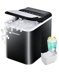 Euhomy 26.5 lbs/24H Nugget Countertop Ice Maker in Black with Auto-Cleaning and 1.5 lbs Ice Storage Capacity