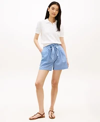 Tommy Hilfiger Women's Gingham Woven Belted Shorts