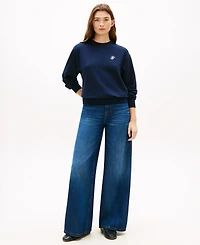 Tommy Hilfiger Women's Script Logo Crewneck Sweatshirt