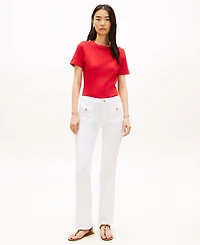 Tommy Hilfiger Women's Ribbed Boxy Crewneck T-Shirt