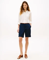 Tommy Hilfiger Women's Twill Slim Straight Shorts