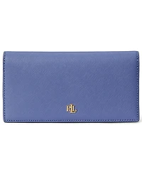Lauren Ralph Lauren Crosshatch Leather Slim Snapped-Closure Wallet