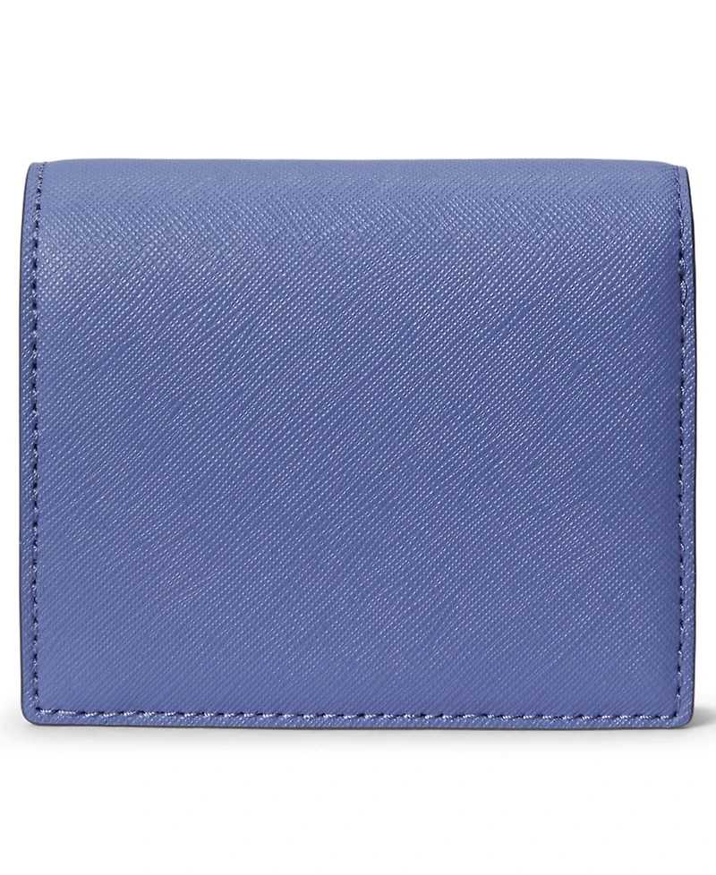 Lauren Ralph Lauren Crosshatch Leather Compact Wallet