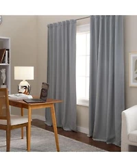 Town Country Luxe Arlo Linen Solid Linen 100 Blackout Back Tab Rod Pocket Top Curtain Panels 50 X22x84 X22 Set Of 2