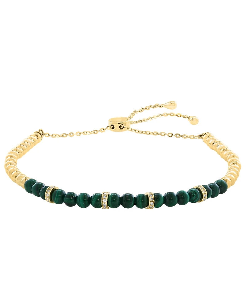 Effy Collection Malachite Bracelet Gold Over Silver