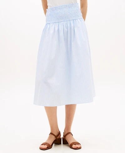 Tommy Hilfiger Women's Smocked Pull-On Midi Skirt