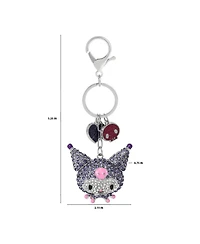 Hello Kitty Sanrio Kuromi Crystal Keychain with Skull & Heart Charms