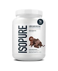 Isopure Low Carb 100% Pure Whey Isolate Protein Powder, Dutch Chocolate, 25g Protein, 14 Servings Tub