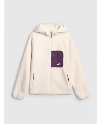 4F Women's regular sherpa fleece with hood