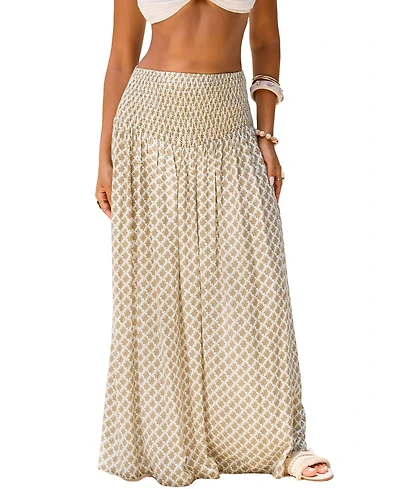Cupshe Women's Earthshine Ornate Maxi Skirt