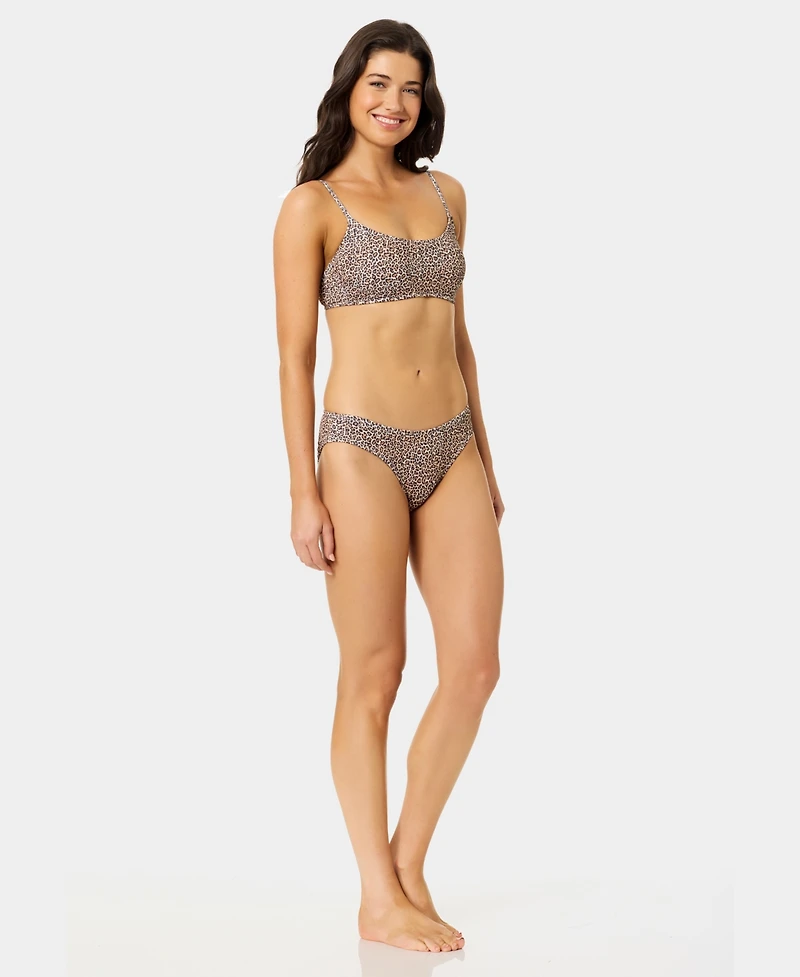 California Waves Women's Solid Low-Rise Swim Bottoms
