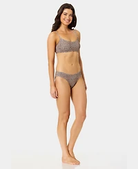 California Waves Women's Solid Low-Rise Swim Bottoms