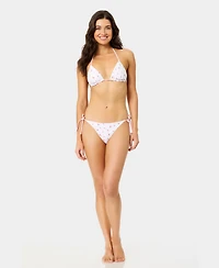 California Waves Women's Ditsy Wide Rib Reversible Triangle Swim Top
