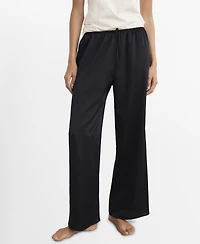 Mango Women's Satin Long Pants