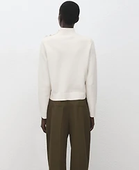 Mango Women's Button Perkins-Neck Sweater
