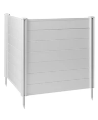 Casafield 42" x 42" Privacy Screen - Outdoor Vinyl Fence Panel Enclosure for Ac / Trash Bins / Pool Equipment - White